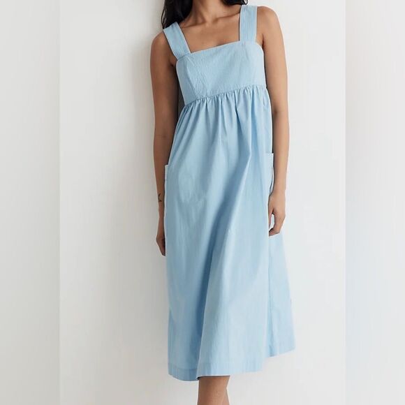 Madewell Cutout-Back Empire Midi Dress NWT Size 00 - Picture 1 of 10